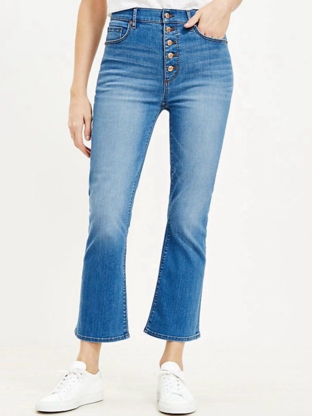 LOFT kick out cropped jeans